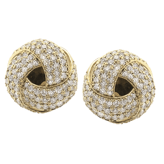 Stud Earrings in 18k Gold with Diamonds LE4717 WHITE 18K X YELLOW