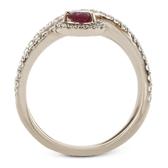 Tempera Color Ring In 18k Gold With Diamonds LR2264 WHITE 18K SEMI