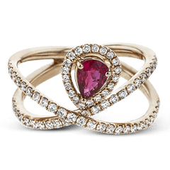 Tempera Color Ring In 18k Gold With Diamonds LR2264 WHITE 18K SEMI