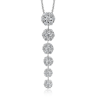 Tiered Pendant Necklace in 18k Gold with Diamonds LP4522 WHITE 18K X