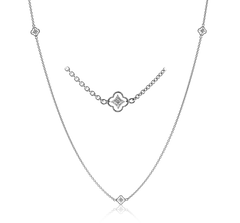 Simon G. Fashion Trellis Necklace in 18k Gold with Diamonds CH114-Y WHITE 18K X YELLOW