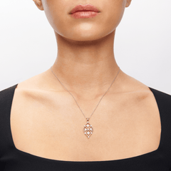 Trellis Pendant Necklace in 18k Gold with Diamonds LP4525 WHITE 18K X