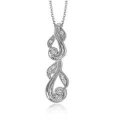 Trellis Pendant Necklace in 18k Gold with Diamonds TP473 WHITE 18K X