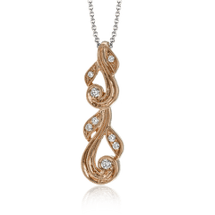 Trellis Pendant Necklace in 18k Gold with Diamonds TP473 WHITE 18K X