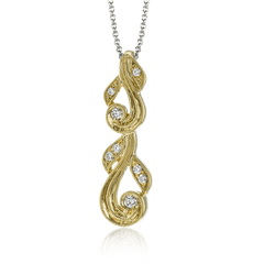 Trellis Pendant Necklace in 18k Gold with Diamonds TP473 WHITE 18K X