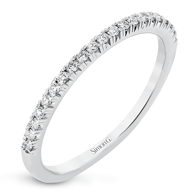 Wedding Band in 18k Gold with Diamonds LR2345-B WHITE 18K BAND