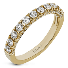 Wedding Band in 18k Gold with Diamonds LR2596-B WHITE 18K BAND