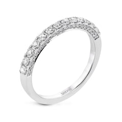 Wedding Band in 18k Gold with Diamonds LR2569-B-ET WHITE 18K X