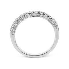 Wedding Band in 18k Gold with Diamonds LR2569-B-ET WHITE 18K X