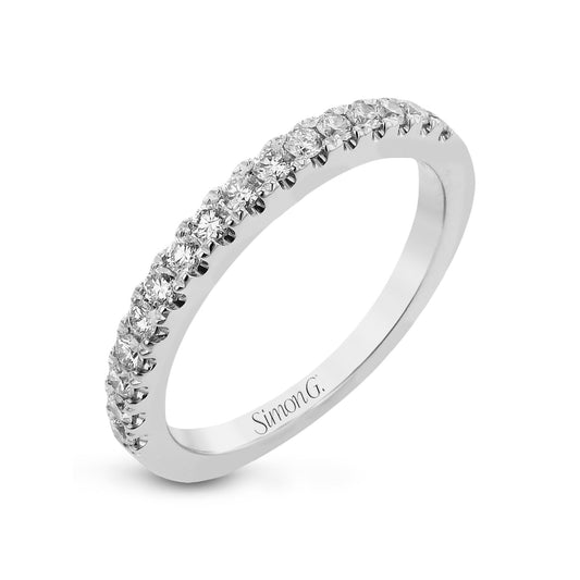 Wedding Band in 18k Gold with Diamonds LR2900-B WHITE 18K X WHITE