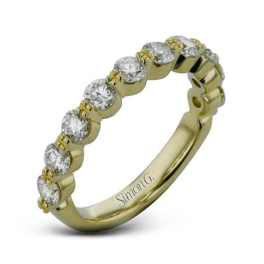 Wedding Band in 18k Gold with Diamonds LR2944 WHITE 18K BAND