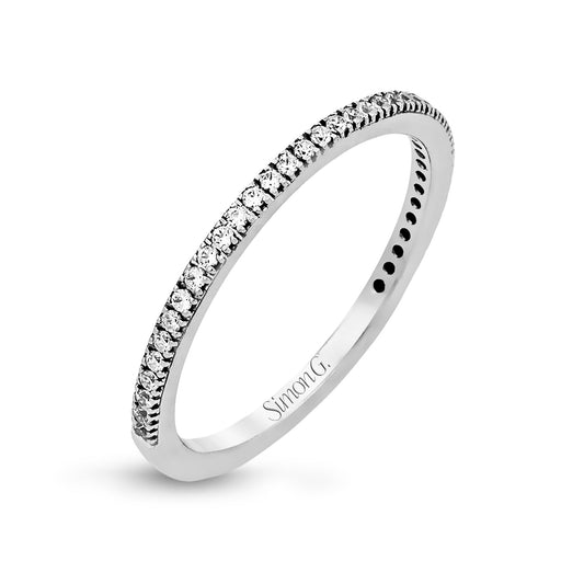 Wedding Band in 18k Gold with Diamonds PR108 WHITE 18K BAND