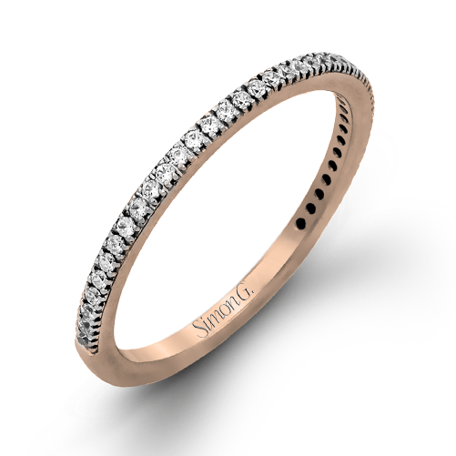 Wedding Band in 18k Gold with Diamonds PR108 WHITE 18K BAND