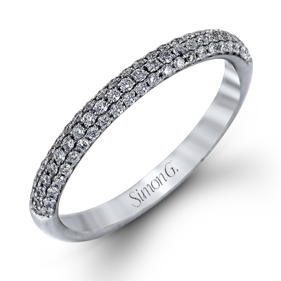 Wedding Band in 18k Gold with Diamonds TR431 WHITE 18K BAND