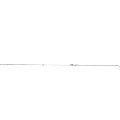 White Gold Polished Extendable Bead Necklace