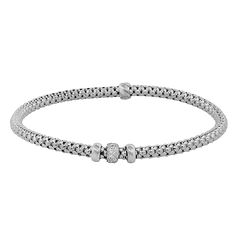 Woven Bracelet in 18k Gold with Diamonds LB2543 WHITE 18K X WHITE